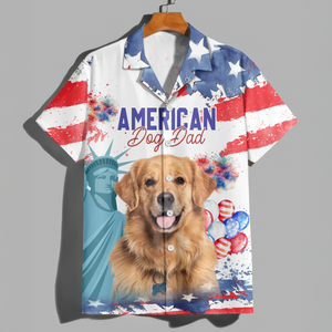 Custom Photo Pet Dad Pet Mom Independence Day Hawaii Shirt LM32 893439