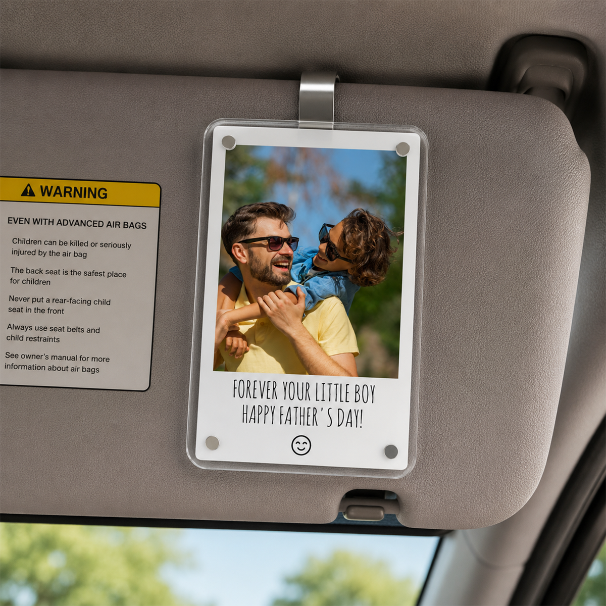 Custom Photo Car Visor Clip Meaningful Father’s Day Keepsake Gift HO82 902330