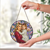 Custom Photo Stained Glass Suncatcher, Personalized Window Hanging Decor For Family LM32 670305