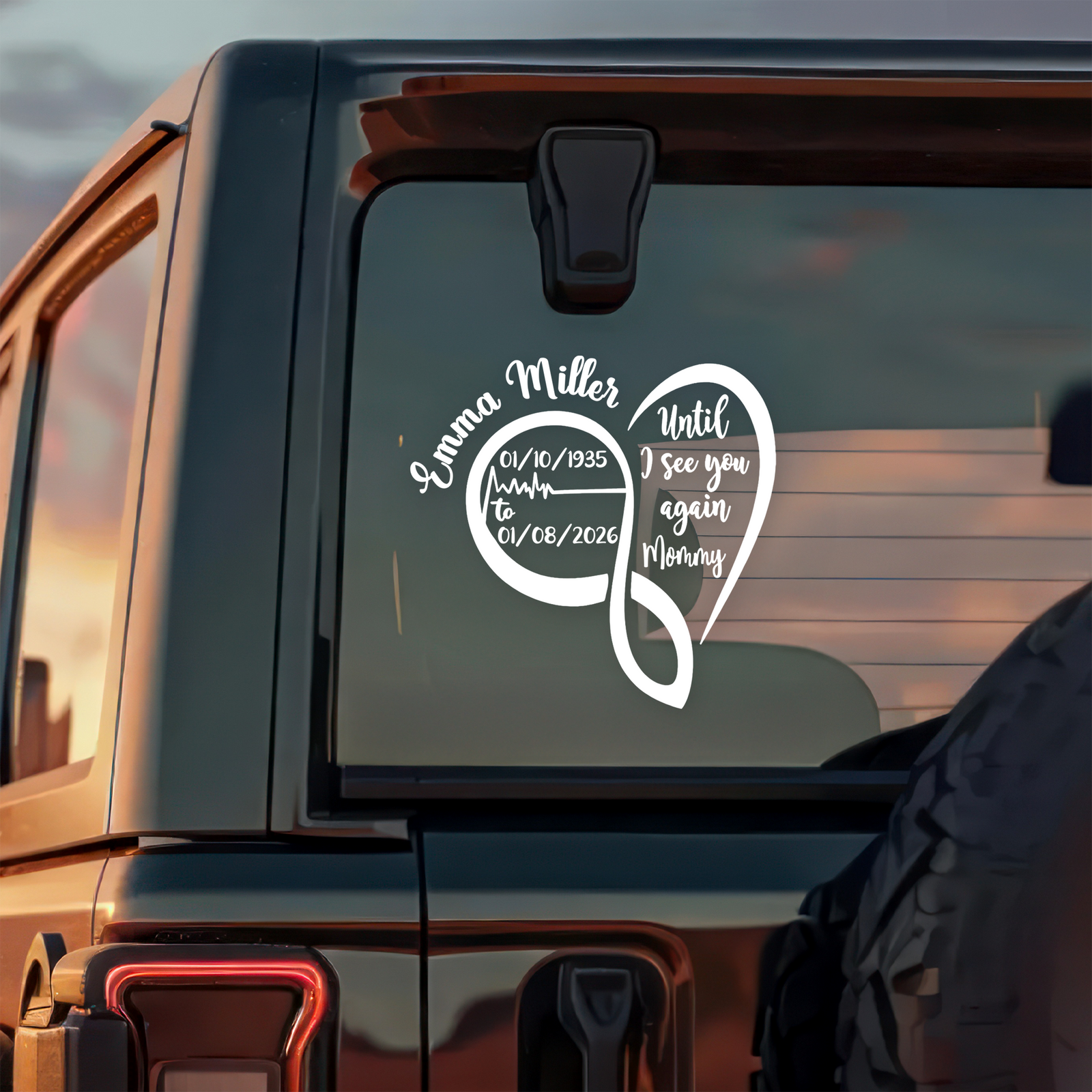 Until I See You Again Personalized Memorial Car Window Decal Sticker HA75 920004