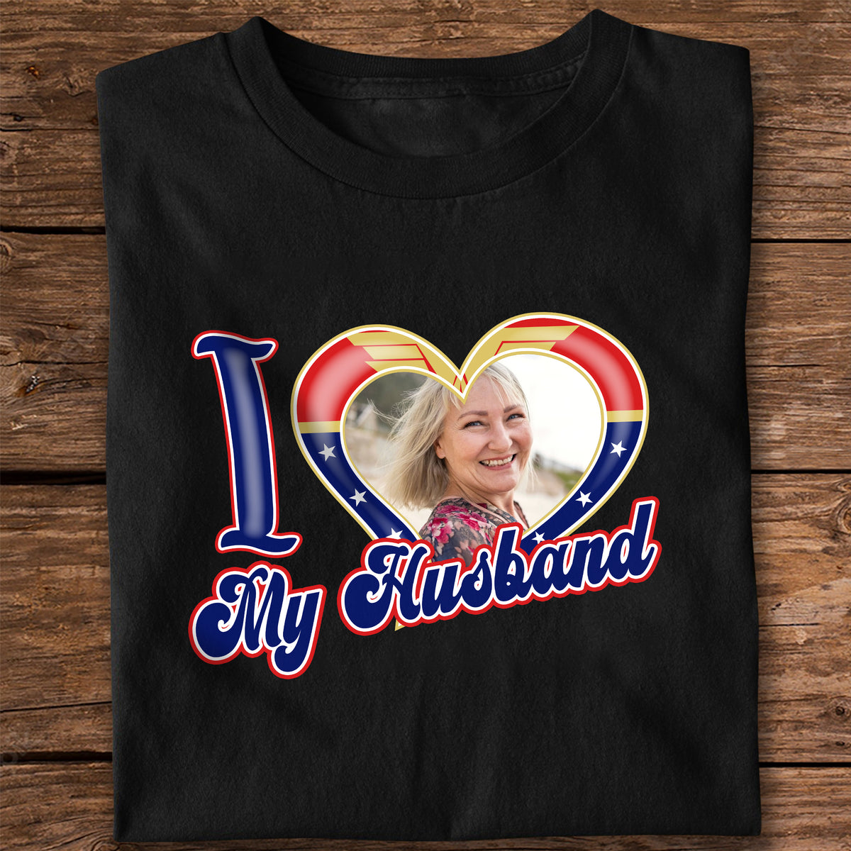 Custom Photo I Love My Girlfriend, Boyfriend, Wife, Husband Dark Shirt Ha75 920104