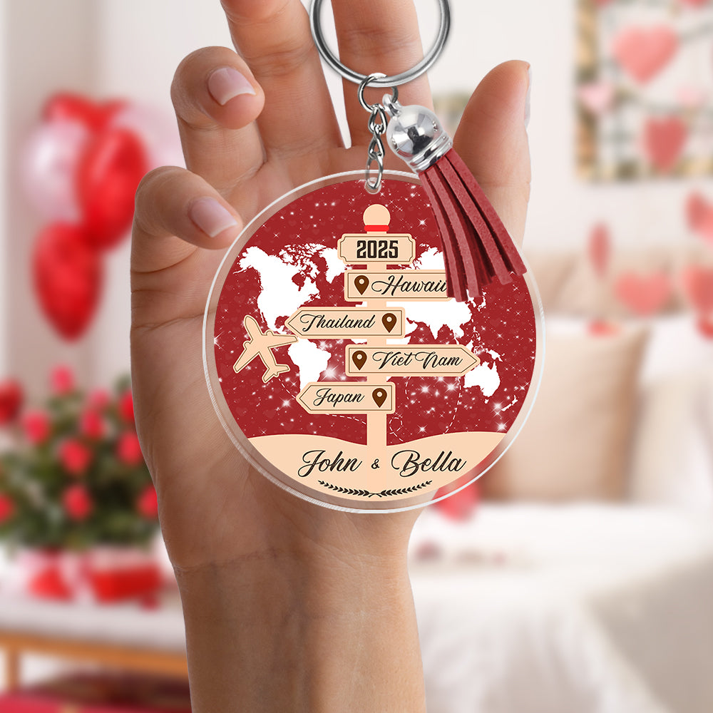 Personalized Gift Travel Adventure Together Keychain LM32 893045