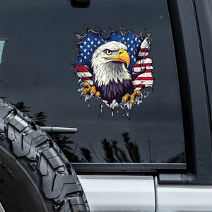American Eagle With Flag Patriotic Car Window Decal Sticker HA75 898388