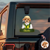 Custom Cute Dog Cat Photo Car Window Decal Sticker - Gift for Golfers HA75 921178