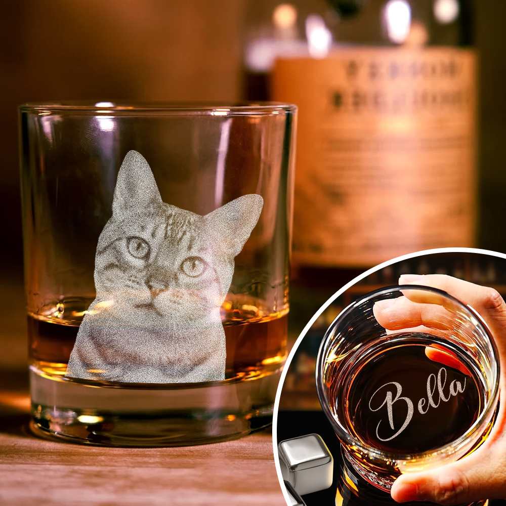 Custom Your Cat Photo And Name Whiskey Glass TH10 892779