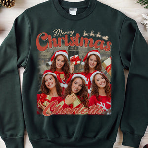 Custom Human Face Photo Merry Christmas Sweatshirt TH10 892021