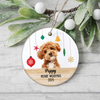 Custom Puppies Photo First Christmas Ceramic Ornament CH07 896812