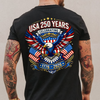Celebrate USA 250 Years Eagle Patriotic Back Shirt 1776-2026 250th Anniversary Dark Shirt CH07 911052