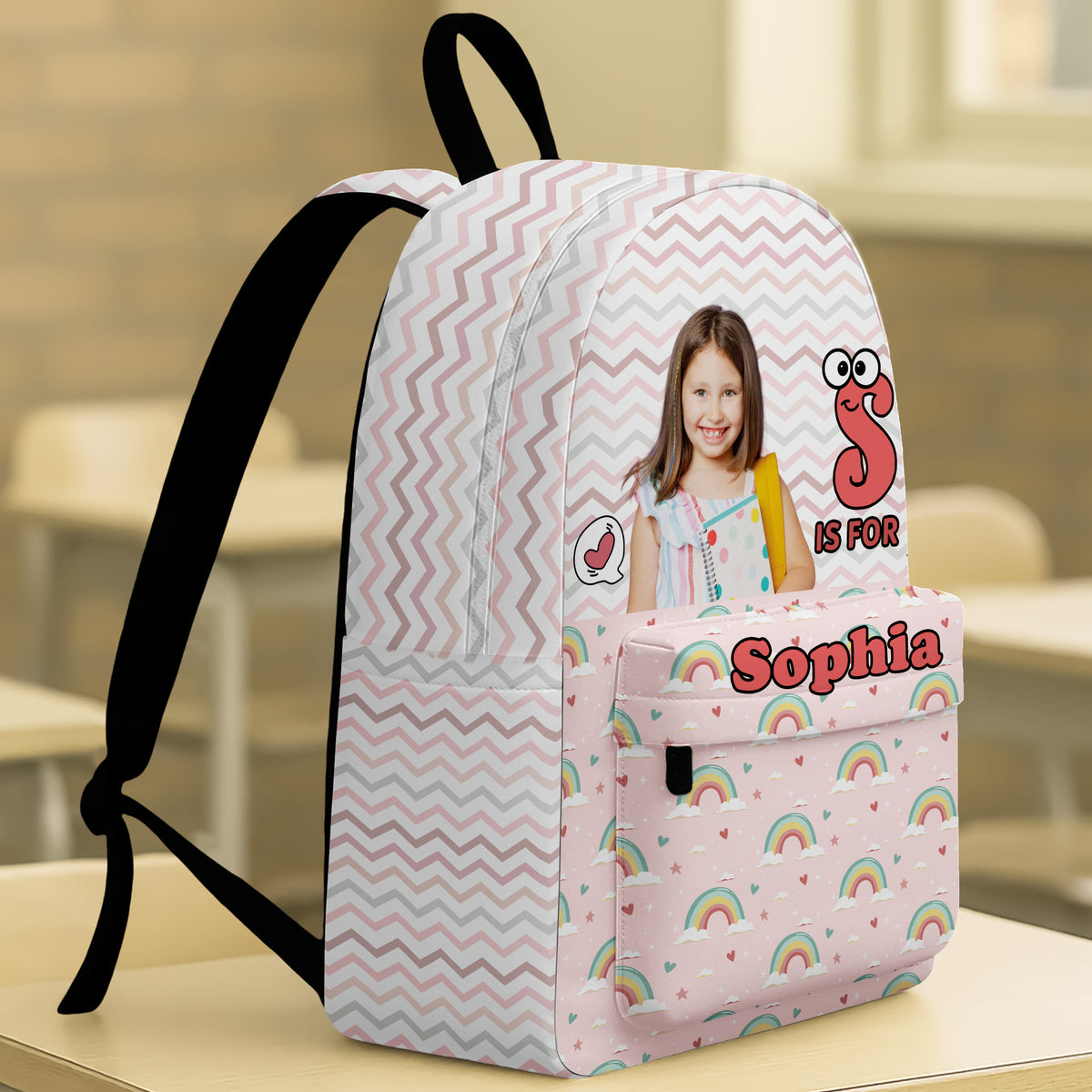 Custom Kid Photo Hello School Backpack CH07 896124