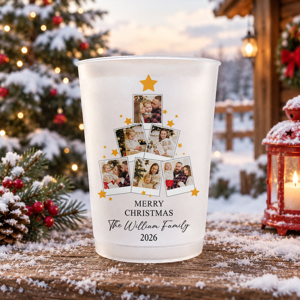 Custom Family Photo Merry Christmas Cups Family Party Gift HA75 919592