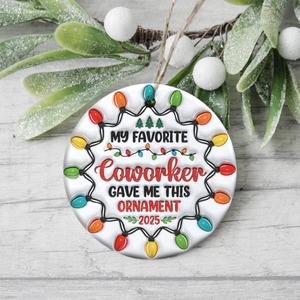 Custom 3D Inflated Effect Printed Ceramic Ornament Christmas Gift for Jobs & Family TH10 894837