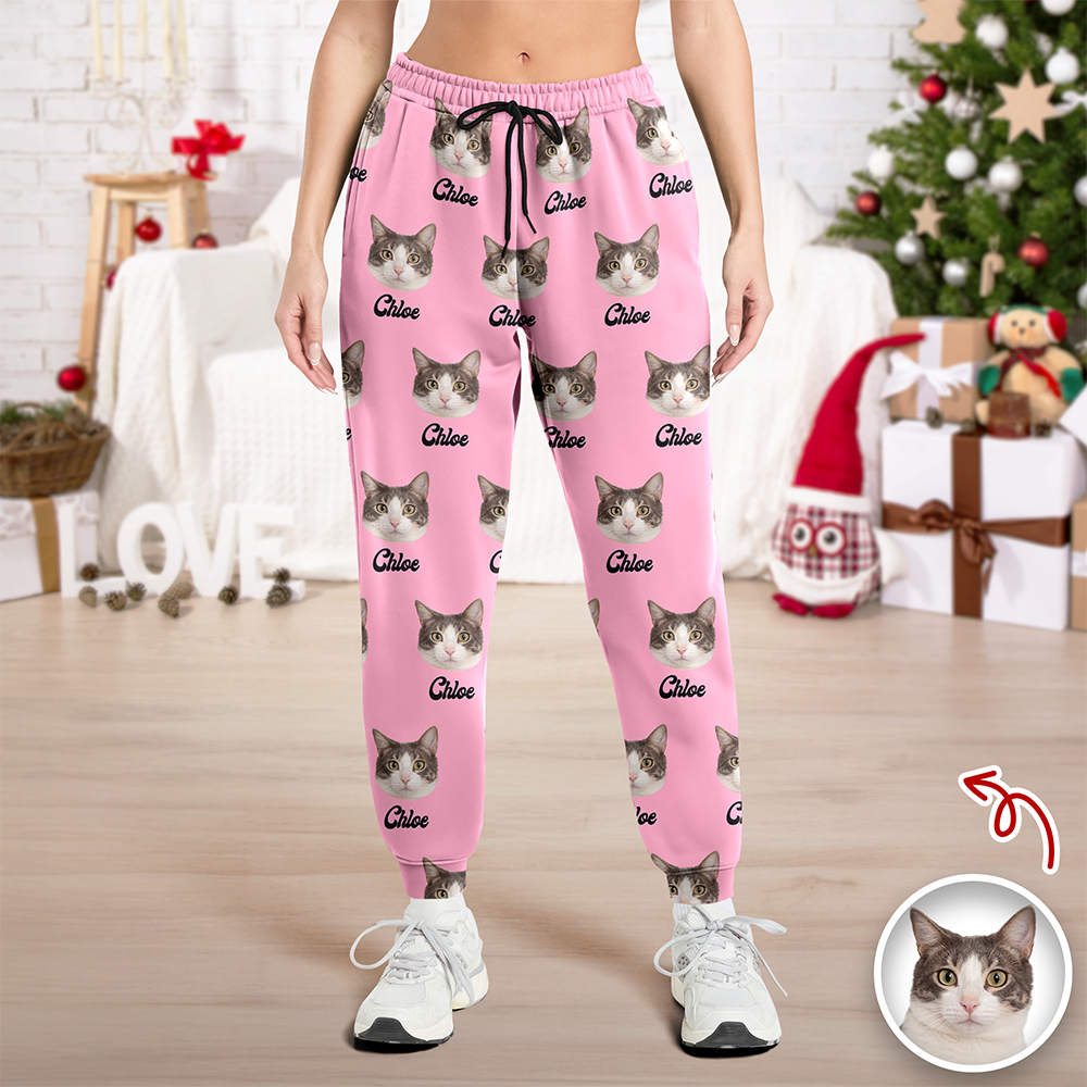 Custom Pet Portrait Pajama Pants – Personalized Dog/Cat/Person Photo & Name Gift TH10 894977