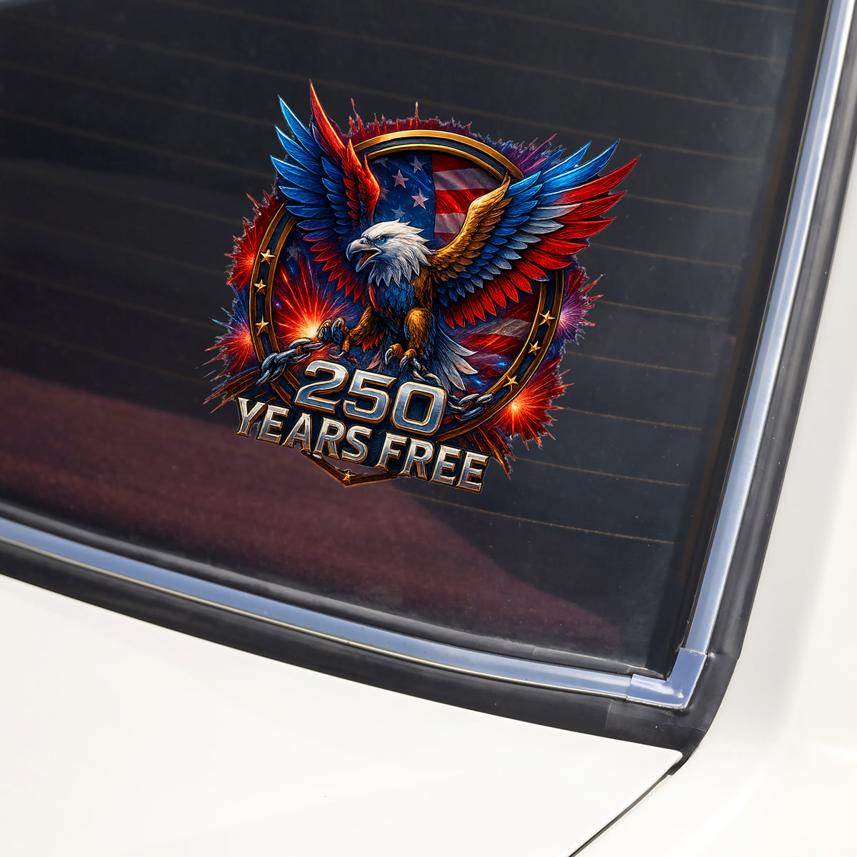 Eagle Strong 250 Years Free Car Window Decal Sticker LM32 895835