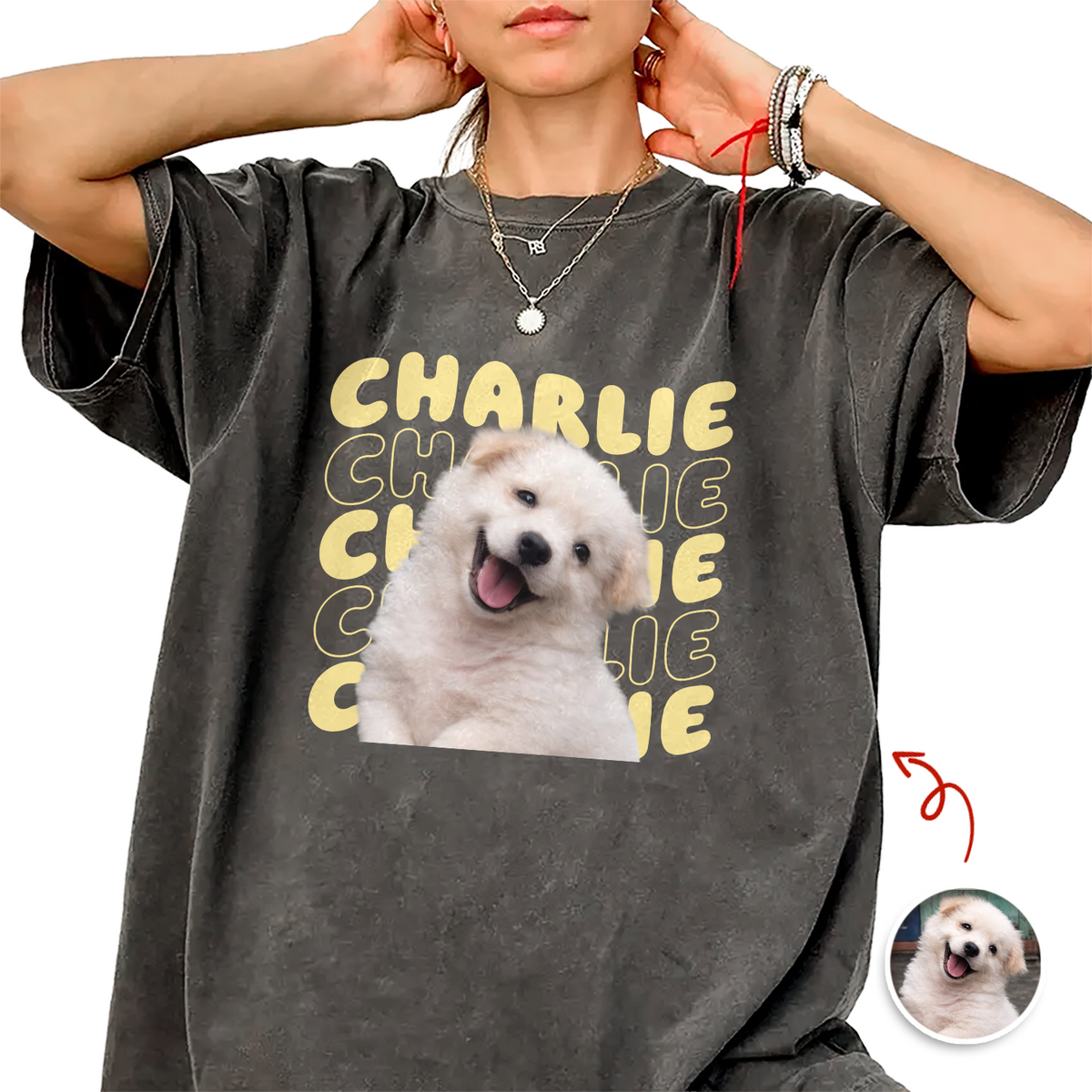 Custom Dog Photo Comfort Shirt, Personalized Gift for Dog Lovers CH07 180018