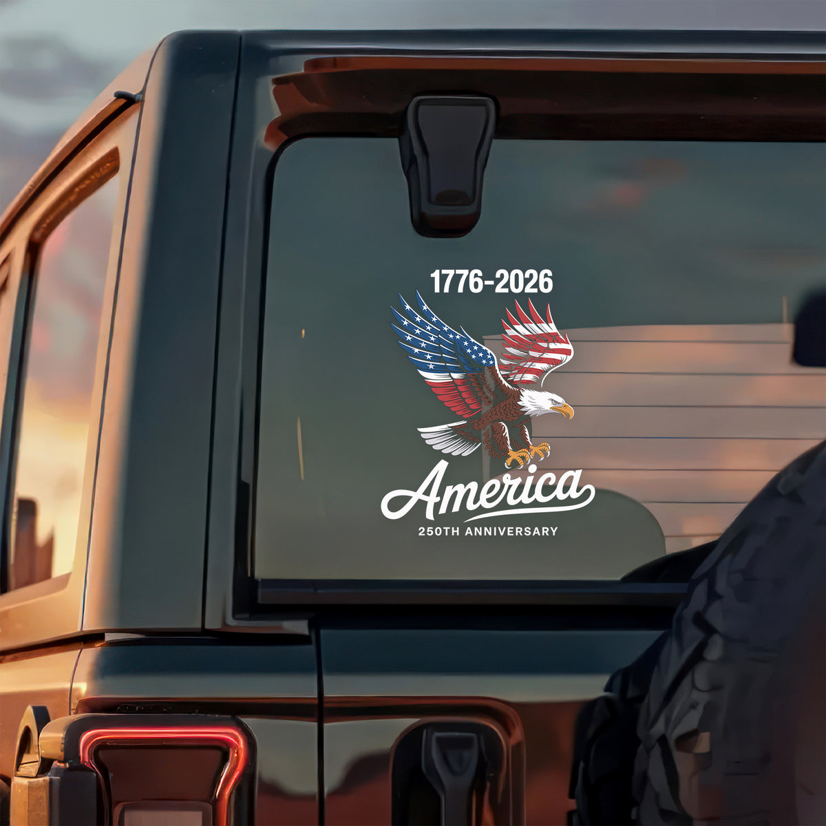 1776 - 2026 America 250th Anniversary Car Window Decal Sticker TH10 898421