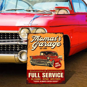Custom Photo Garage Signs Personalized Full Service Car Metal Sign CH07 899124