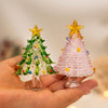 Mini Christmas Tree Stained Glass, Glass Tree Figurines, Unique Holiday Decor LM32 670263