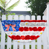 Custom Family Name Red White Blue Floral USA Independence Day Non-Pleated Fan Flag TH10 898893