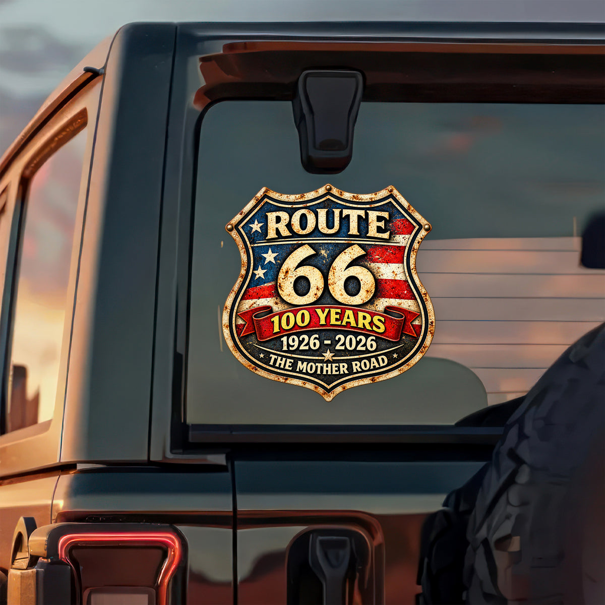 Route 66 Centennial, 100th Anniversary - Mother Road Car Window Decal Sticker LM32 670239