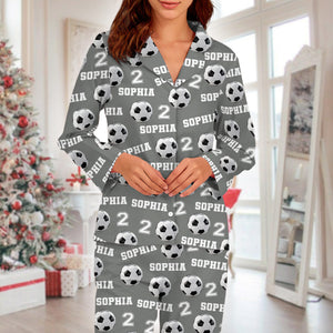 Custom Softball With Number and Name Christmas Pajamas For Sport Players LM32 891971