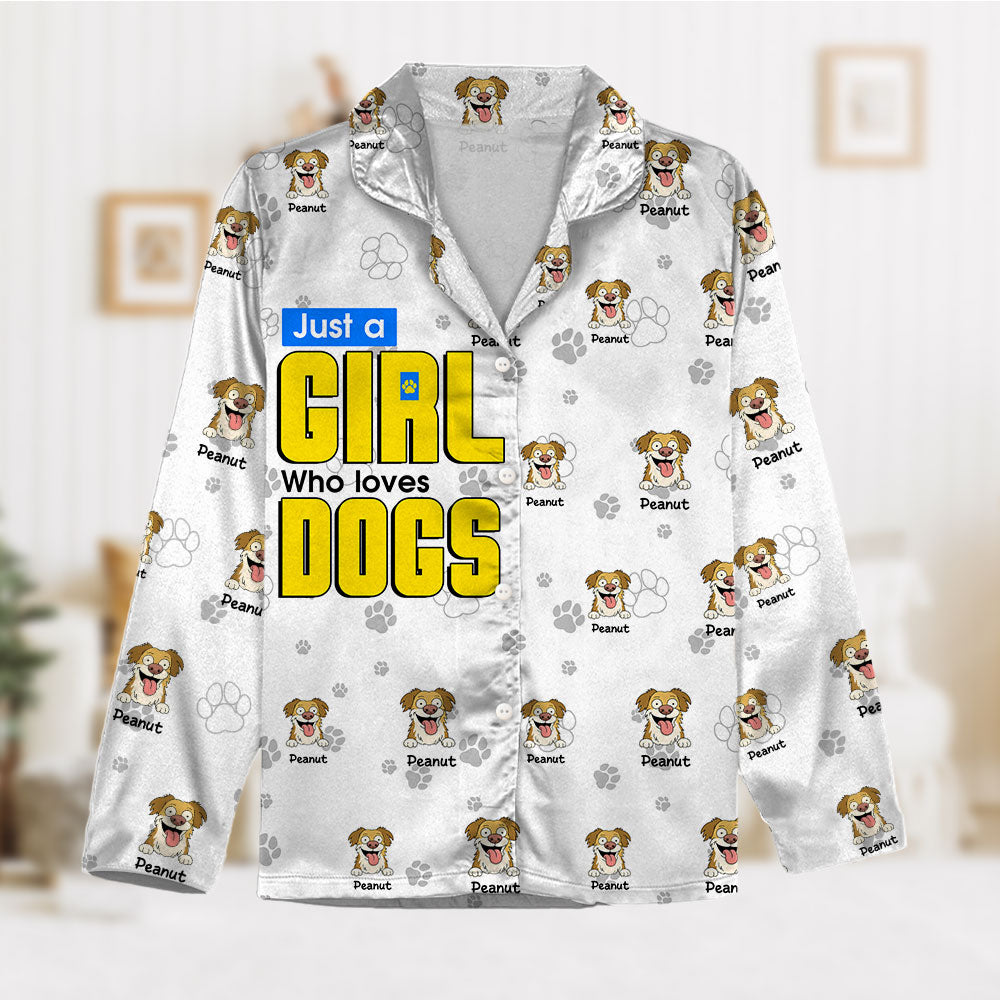 Just A Girl Who Loves Dogs - Personalized Pajamas For Dog Lovers CH07 896546