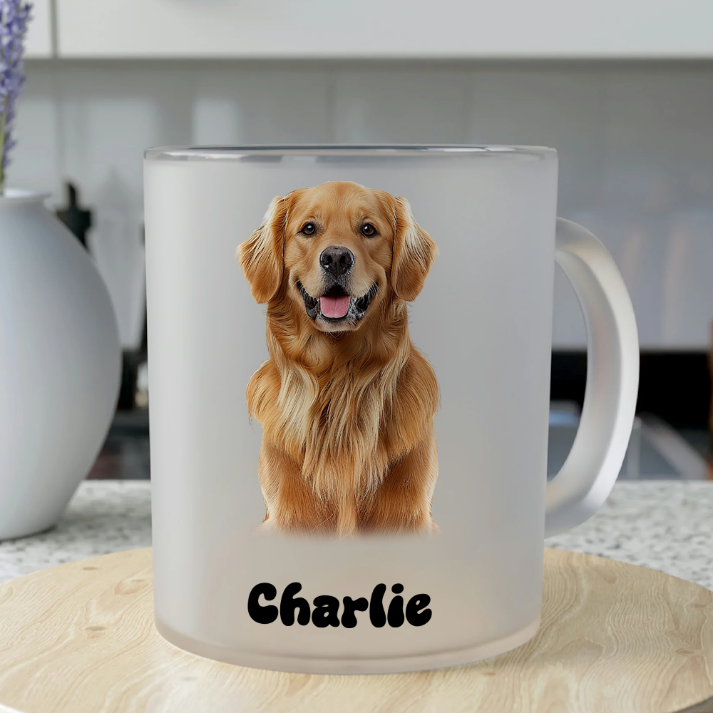 Custom Puppy Photo Glass Mug For Dog Lovers CH07 895368