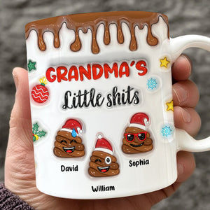 Grandma's Little Shit Personalized 3D Inflated Effect Mug Funny Christmas Gift CH07 896334