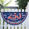 Custom Family Name 250th Anniversary Non-Pleated Fan Flag HA75 920910
