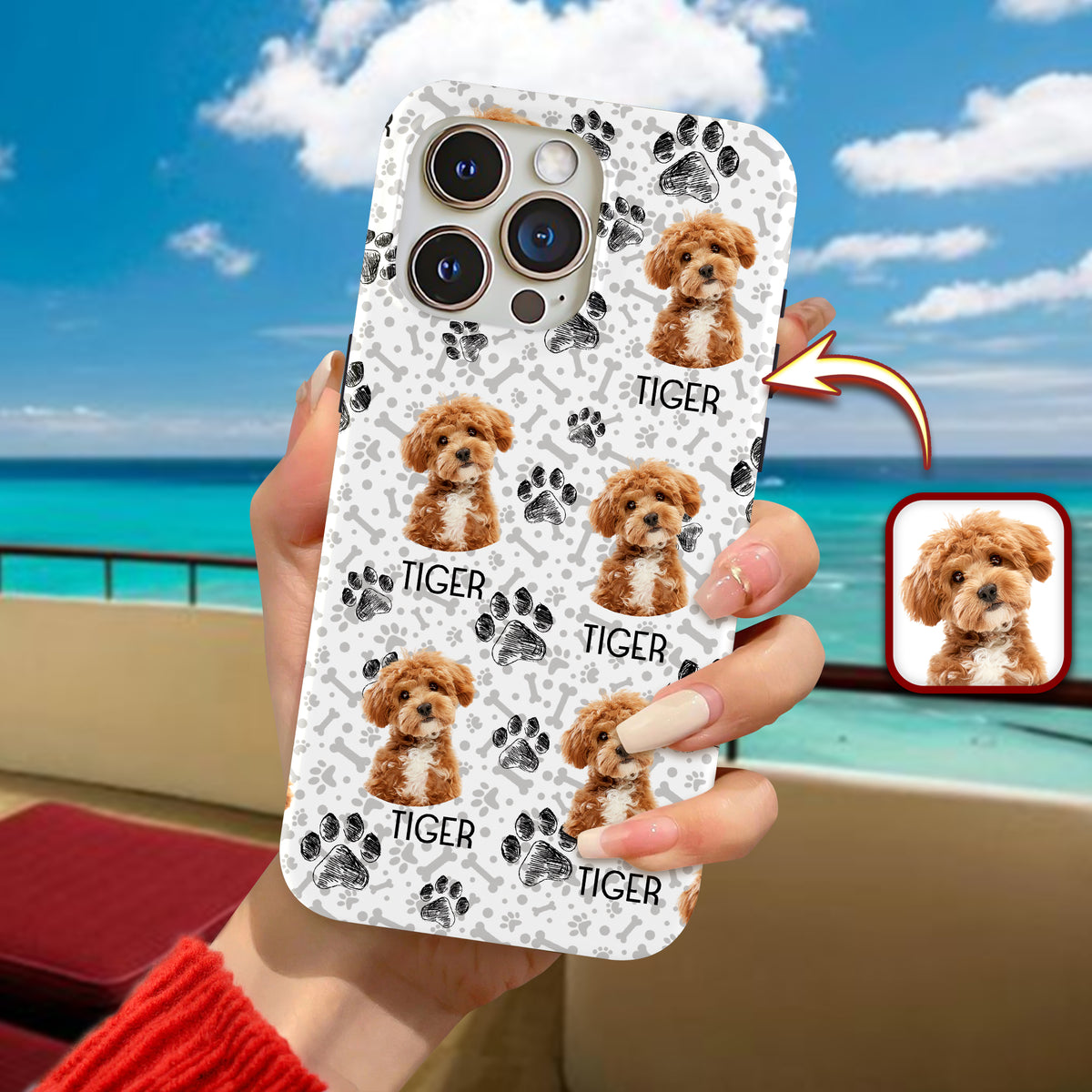 Custom Photo Dog Cat Paw For Dog Cat Lover Phone Case HA75 920240