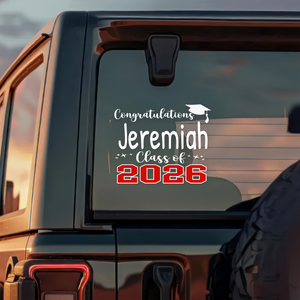 Custom Name Graduation Celebration - Class Of 2026 Car Window Decal Sticker TH10 898493