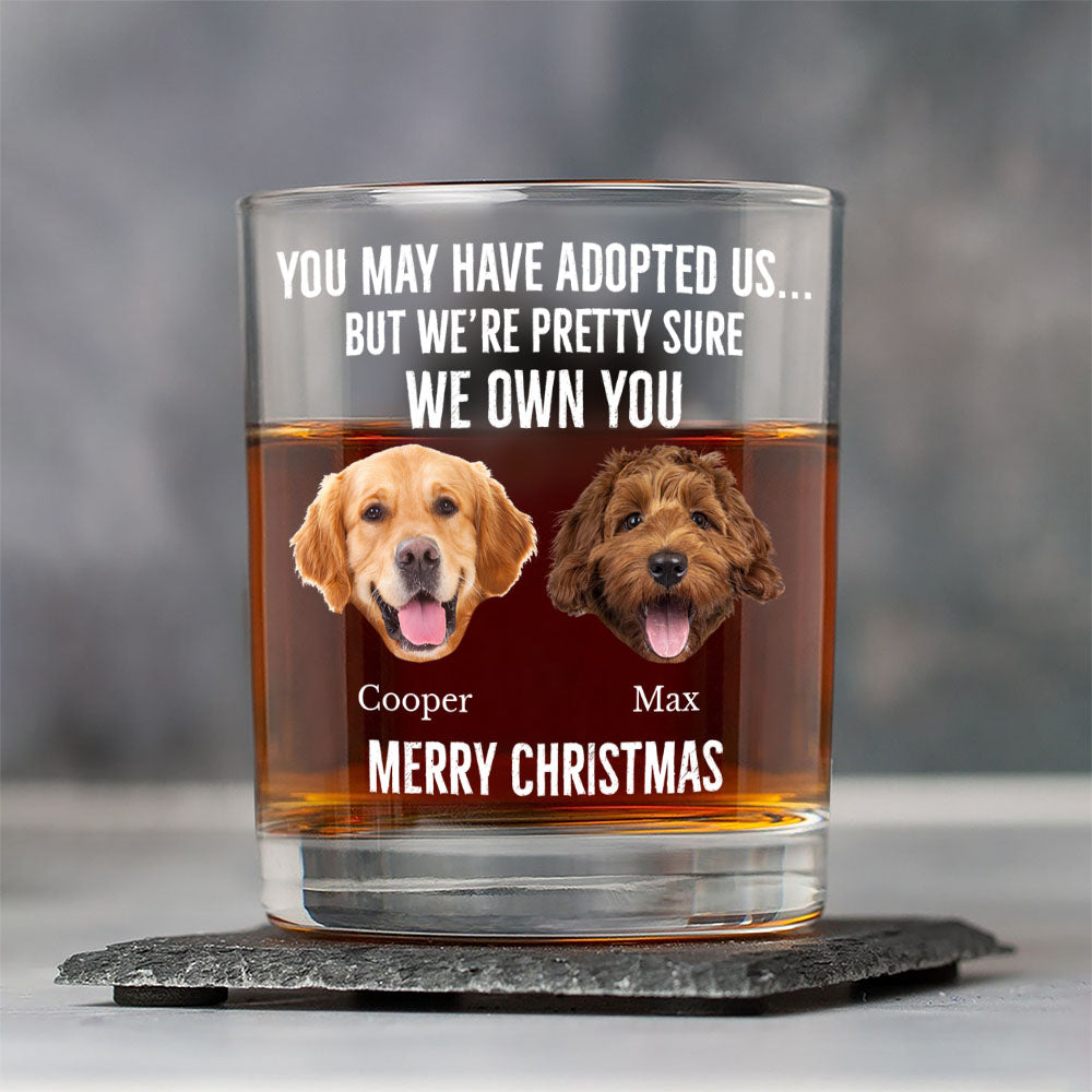Custom Photo I'm Pretty Sure I Own You Personalized Whiskey Glass For Dog Lover LM32 895073