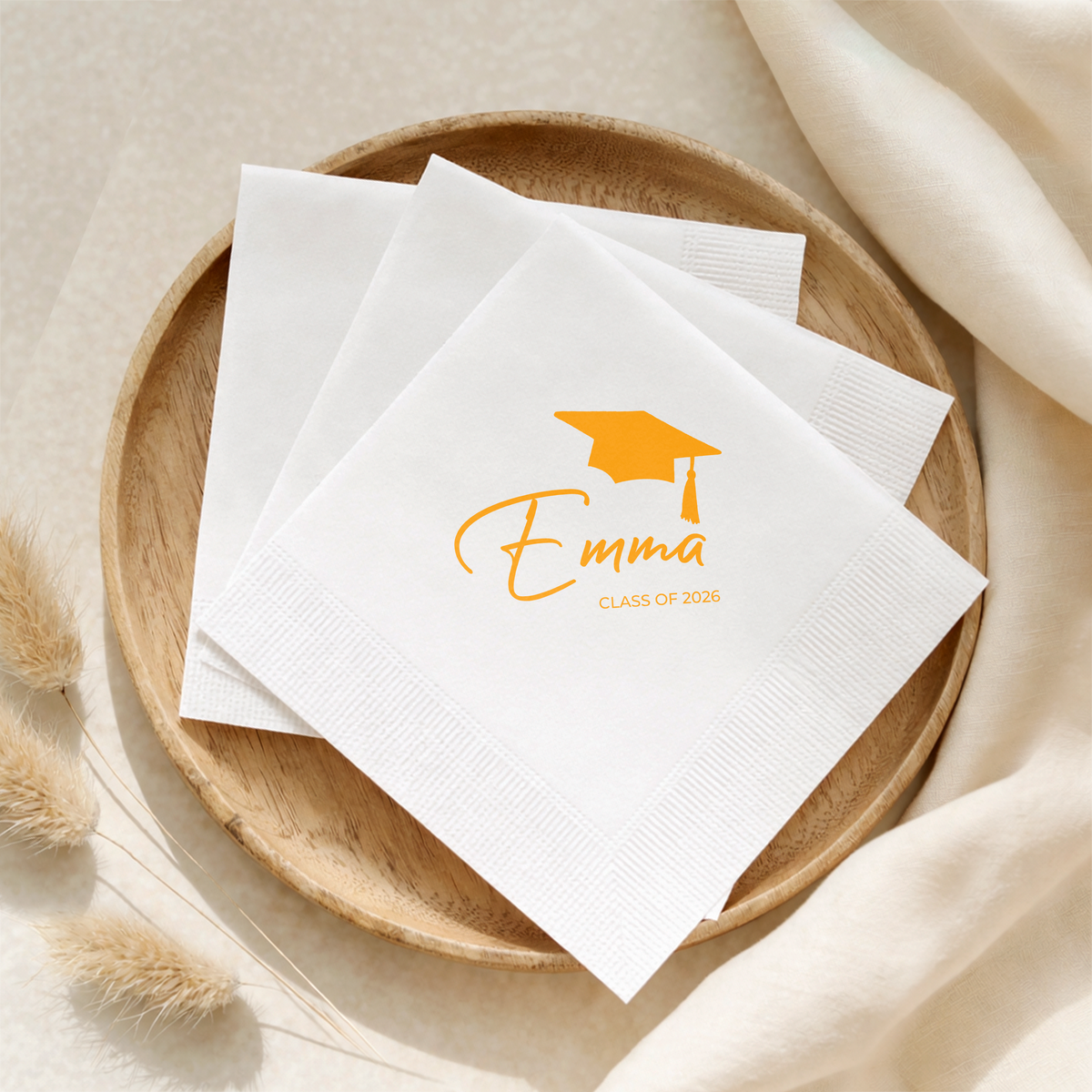 Custom Name Class of 2026 Graduation Napkins - Personalized Party Decor CH07 911316