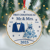 First Christmas As Mr And Mrs - Personalized Acrylic Ornament Couple Gift CH07 899098