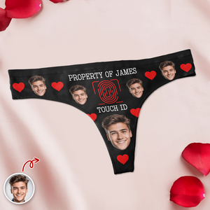 Property Of Husband Boyfriend Photo Personalized Funny Face Underwear for Women CH07 910136