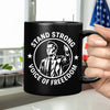 Stand Strong Charlie Kirk - Voice Of Freedom Memorial Black Mug LM32 65535