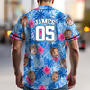 Custom Photo Hawaiian Baseball Jersey - Personalized Summer Gift CH07 911338