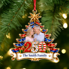 Personalised Family Photo Christmas Tree Acrylic Ornament US 250th Anniversary LM32 669989