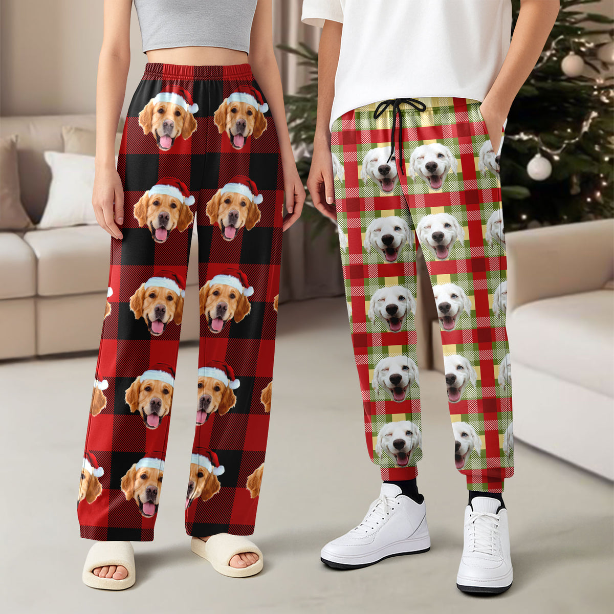 Custom Dog Cat Face Colorful Sweatpants For Dog Cat Lovers LM32 897417