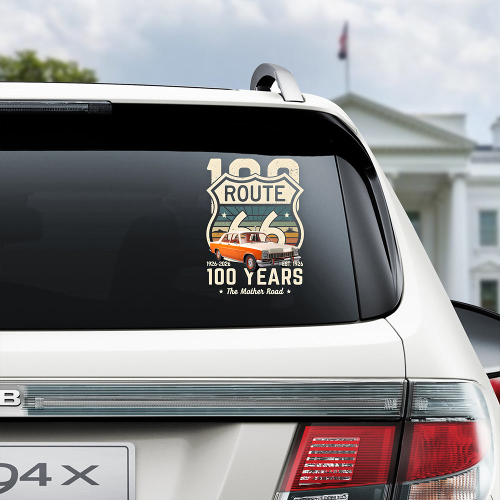 Custom Car Photo Route 66 100 Years Car Window Decal Sticker TH10 898657