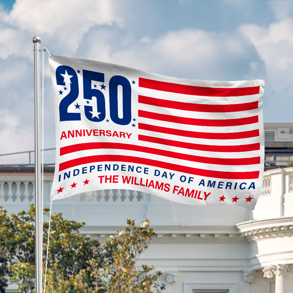 Personalized Family Name 250 Anniversary Independence Day of America Banner House Flag HA75 898798