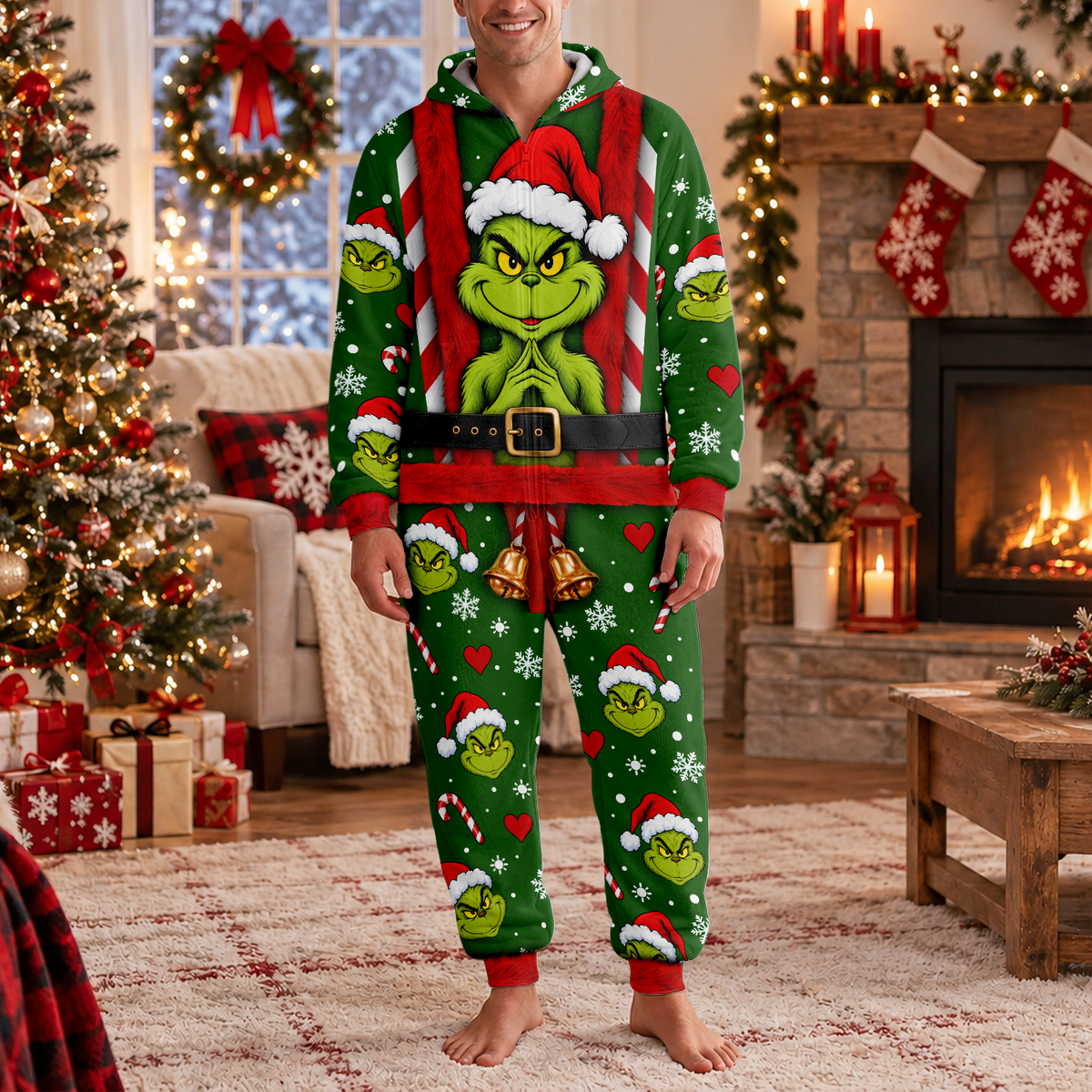 Grinch Christmas Onesie Pajamas Christmas Gift for Men and Women LM32 670309
