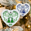 Mr And Mrs Blue - Personalized 3D Inflated Effect Heart Shaped Ceramic Ornament LM32 895379