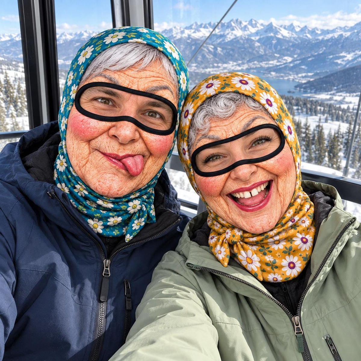 Funny Grandma Meme Face Ski Mask, Winter Mask, Novelty Skiing Gift LM32 670421