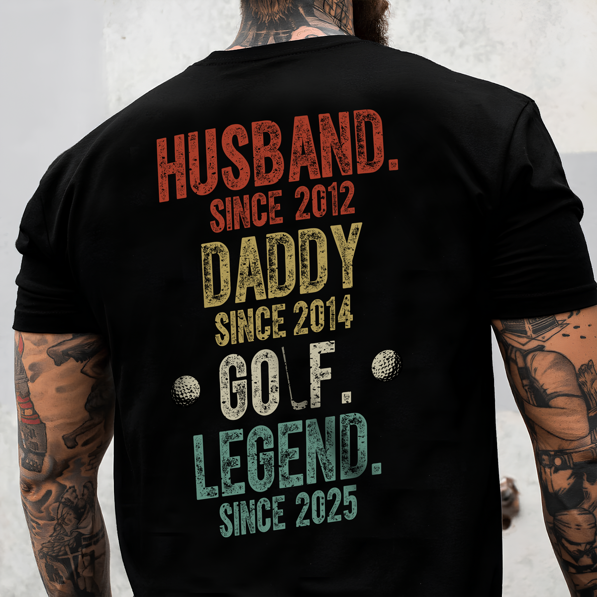 My Daddy Is Golf Legend - Family Personalized Custom Front And Back Dark Shirt TH10 898165