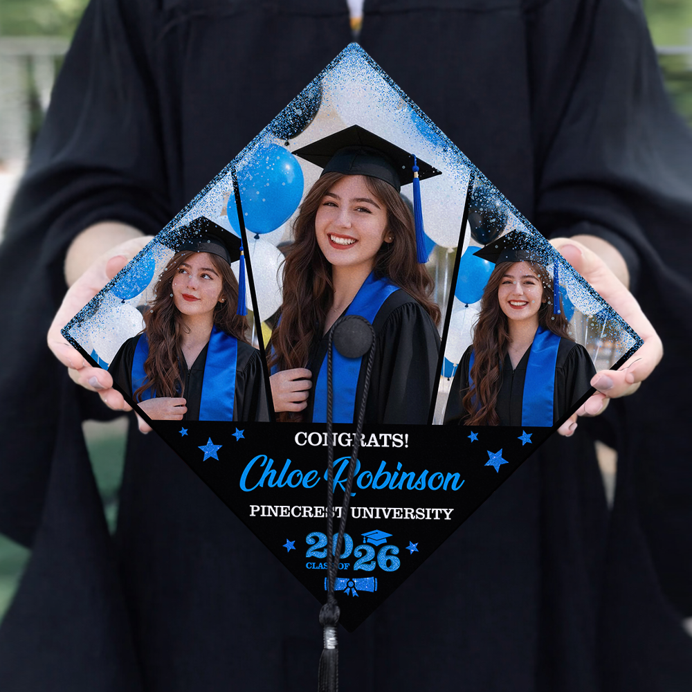 Custom Photo Class of 2026 Graduation Cap Topper Graduation Gift CH07 910890