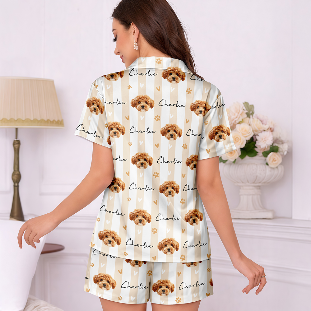 Custom Pet Face Short Pajamas Personalized Gift For Dog Cat Lover HA75 922230