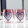 Custom Kids Name Heart Pink Gradient Glass Mug Gift For Family HO82 901798
