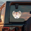 Custom Photo Pet Within Angel Wings Memorial Car Sticker HO82 900984