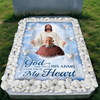 Custom Photo God Has You in His Arms Memorial Grave Blanket HA75 892788