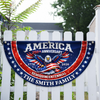 Custom Family Name America 250th Anniversary 1776-2026 Patriotic Eagle Non-Pleated Fan Flag HA75 920842